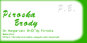 piroska brody business card